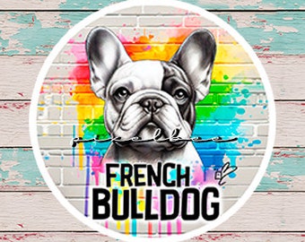 Französische Bulldogge • Tierliebhaber • Süßer Frenchie Vinyl Aufkleber