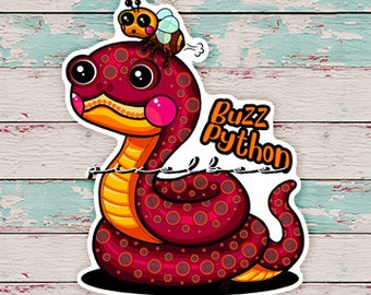 Reptiles • Ball Python • Bumble Bee Morph • Snakes • Vinyl Sticker