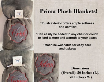 PrimaLush Embroidered Customized Blanket