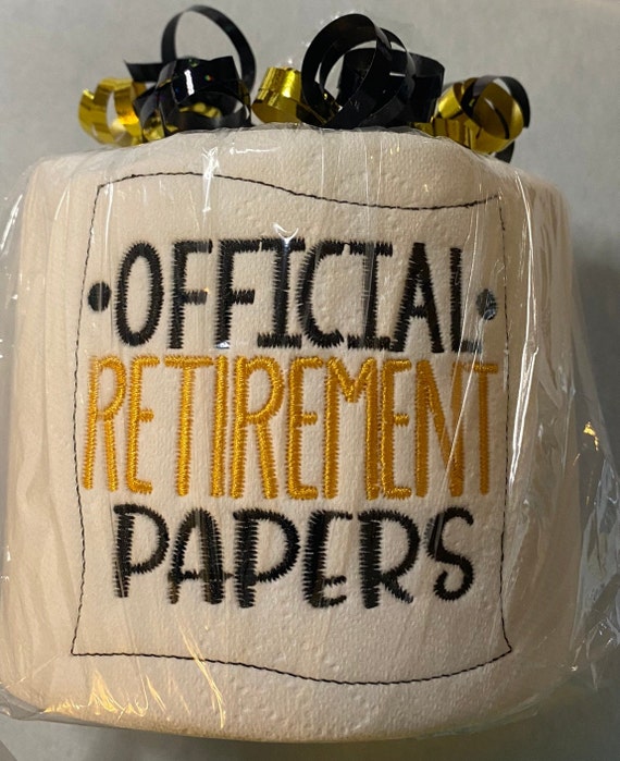 Personalized Official Retirement Papers Gift Toilet Paper