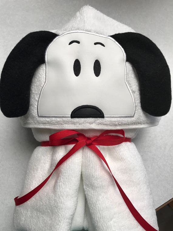 snoopy hooded towel