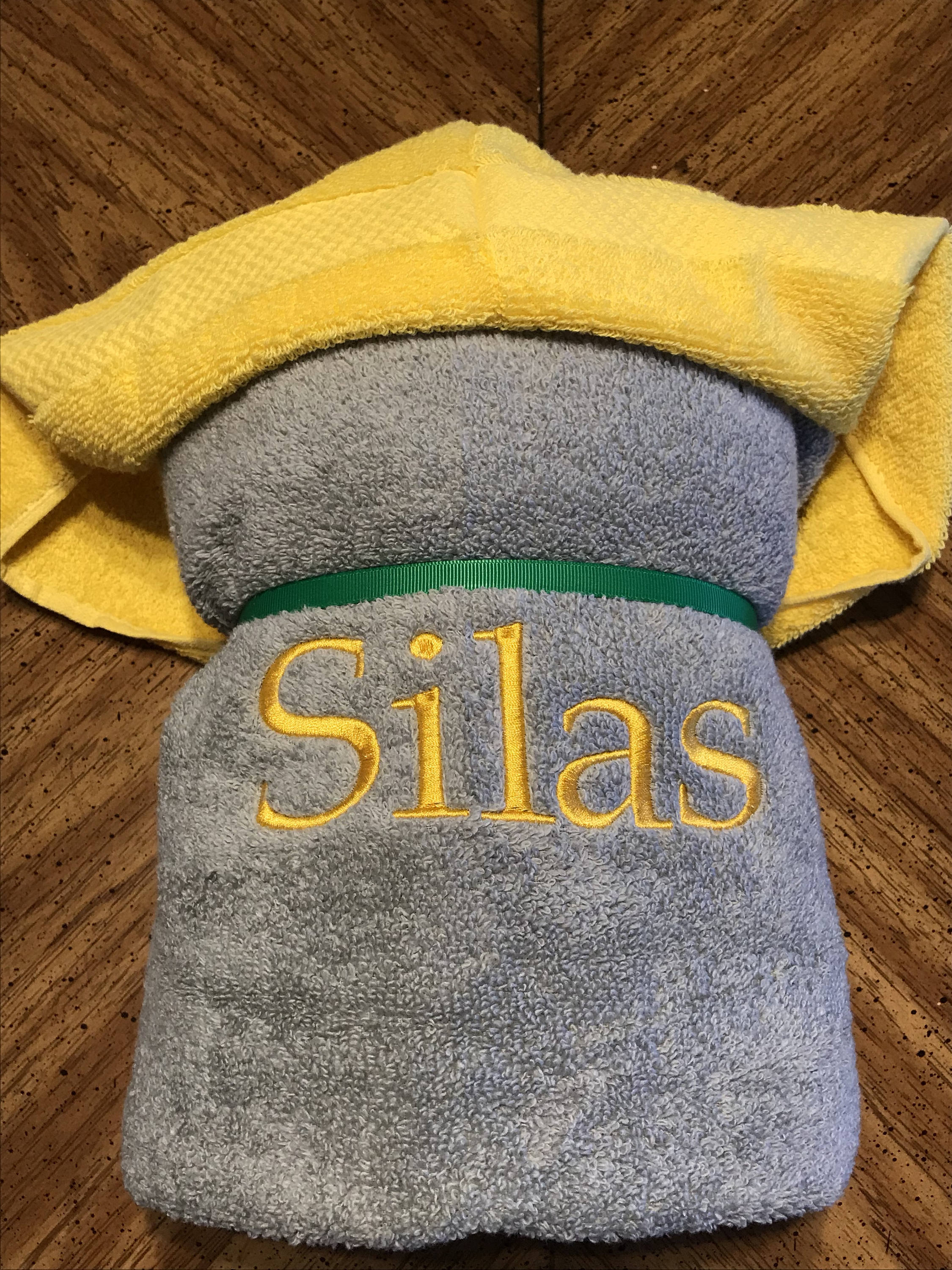 Blue Fox Hooded Baby Wrapping Towel main image 1
