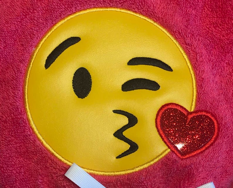 Emoji Hooded Towel Hooded Towel Towel Childrens Towel Etsy