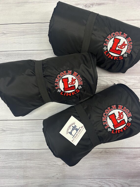 Custom Embroidered Stadium Blanket, Personalized Travel Blanket