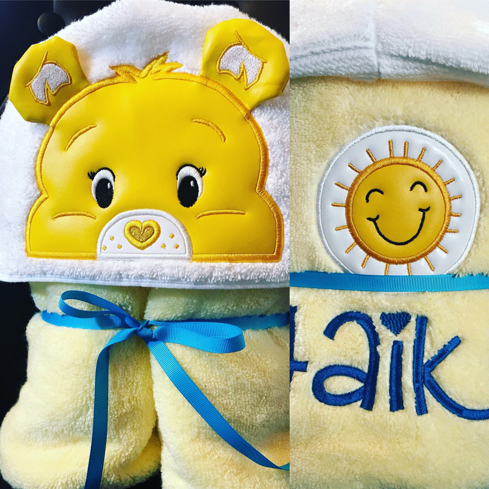 Care Bear Hooded Towel Hooded Towel Towel Child Hooded Etsy