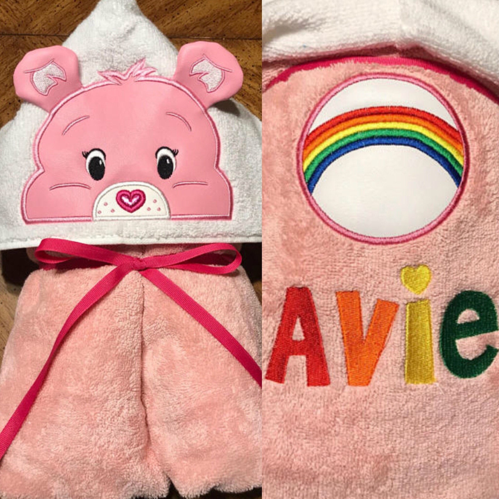 Care Bear Hooded Towel Hooded Towel Towel Bear Towel Etsy