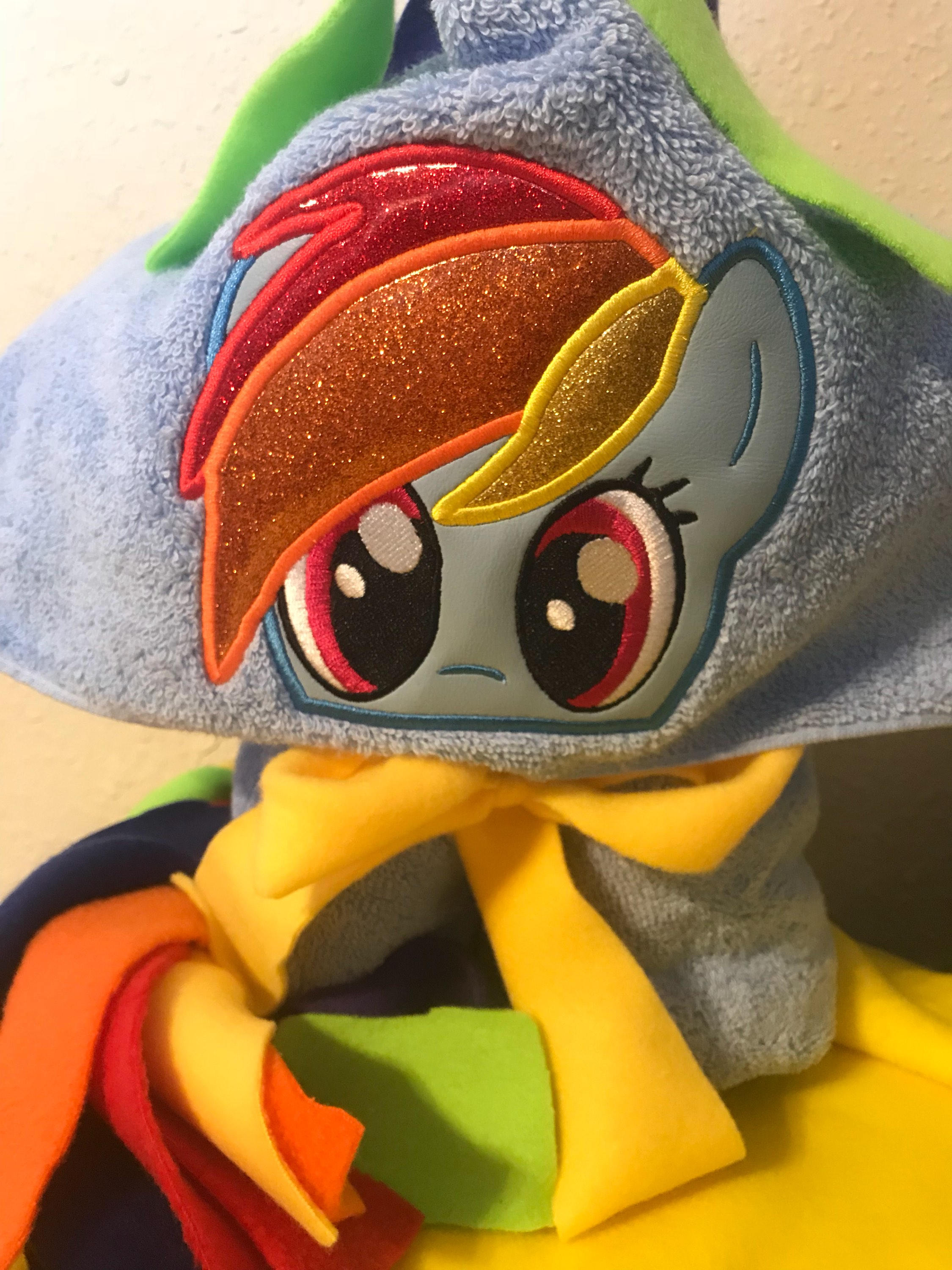 Rainbow Dash Hooded Towel Hooded Towel Childs Hooded Towel Etsy