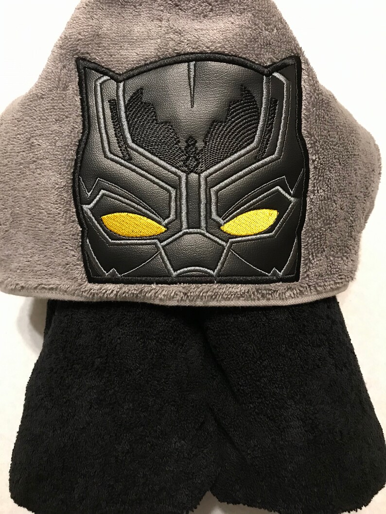 black panther hooded towel