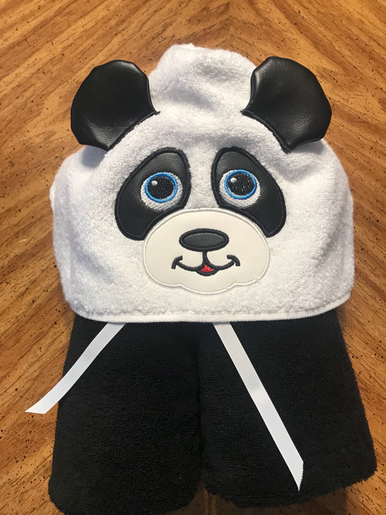 panda hooded towel