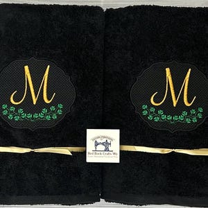 Egyptian Cotton 3 Piece Signature Cotton Bath Towels Personalized, Monogrammed Towels, Wedding Gift, Graduation Gift