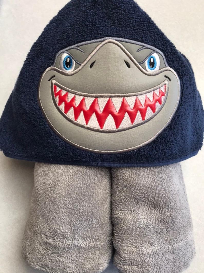 shark hooded towel for adults