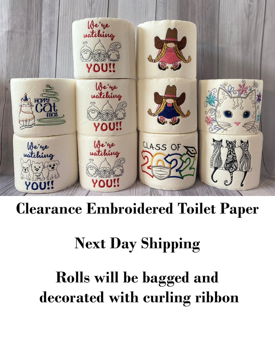 Embroidered Toilet Paper Clearance Etsy