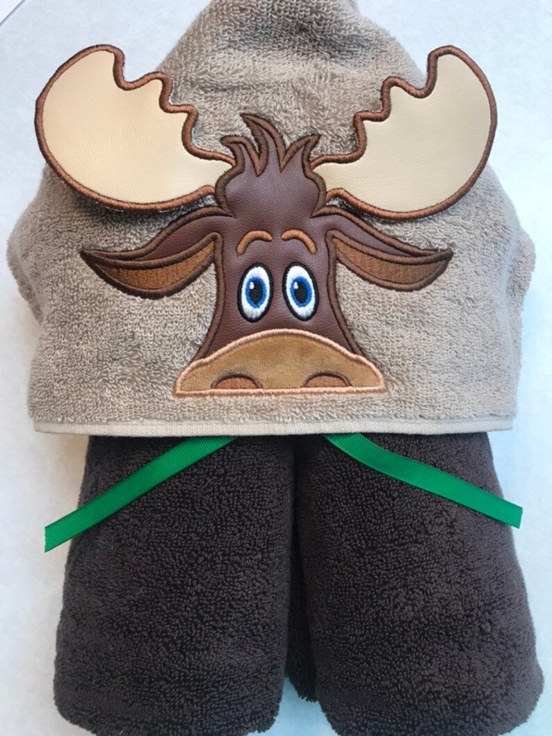 Moose Hooded Towel Wilderness Towel Hooded Towel Etsy