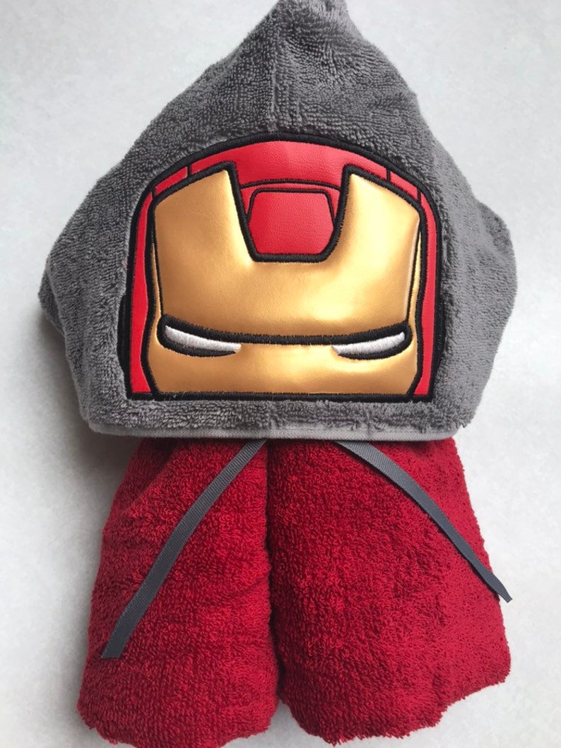 iron man hooded towel