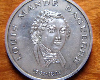 Medallions Daguerre, Louis Mande 1787-1851 Silver medal, For Special Merits