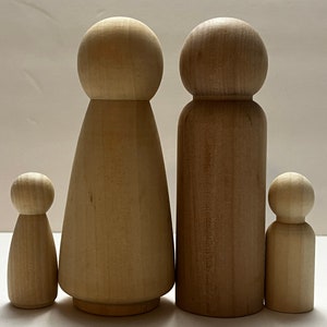 Jumbo large wooden peg dolls