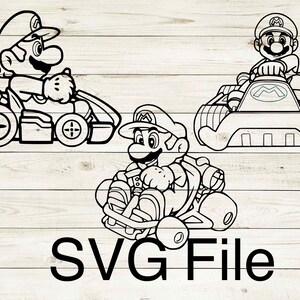 Mario kart , Mario, Luigi, Super Mario Cricut , Glowforge SVG Bundle DOWNLOAD FILE