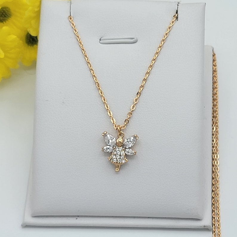 Fashion Women Fairy Angel Wing Crystal Pendant Long Chain Sweater Necklace Gift Fashion Women Fairy Angel Wing Crystal Pendant Long Chain Sweater Necklace Gift