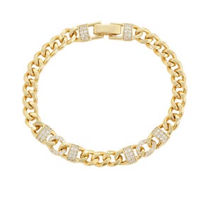Beautiful 14K Gold Plated 7mm Cuban Chain Bracelet. Unisex. Oro Laminado