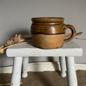 French Vintage Stoneware Gres Pot/Confit, Rustic