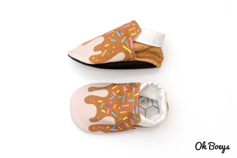 Baby Soft Sole Shoe Chocolate Ice Cream Shoes Etsy