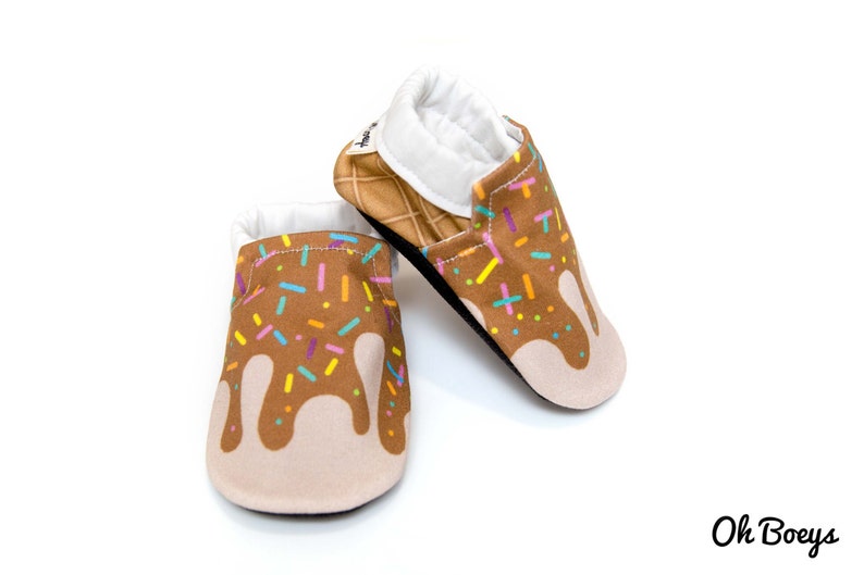 Baby Soft Sole Shoe Chocolate Ice Cream Shoes Etsy Baby Soft Sole Shoe Chocolate Ice Cream Shoes Etsy