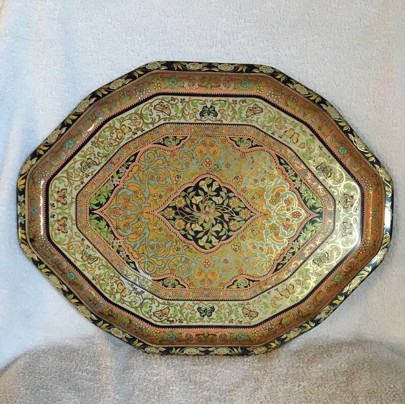 Vintage Metal Serving Tray Daher Decorated Ware Brand Etsy