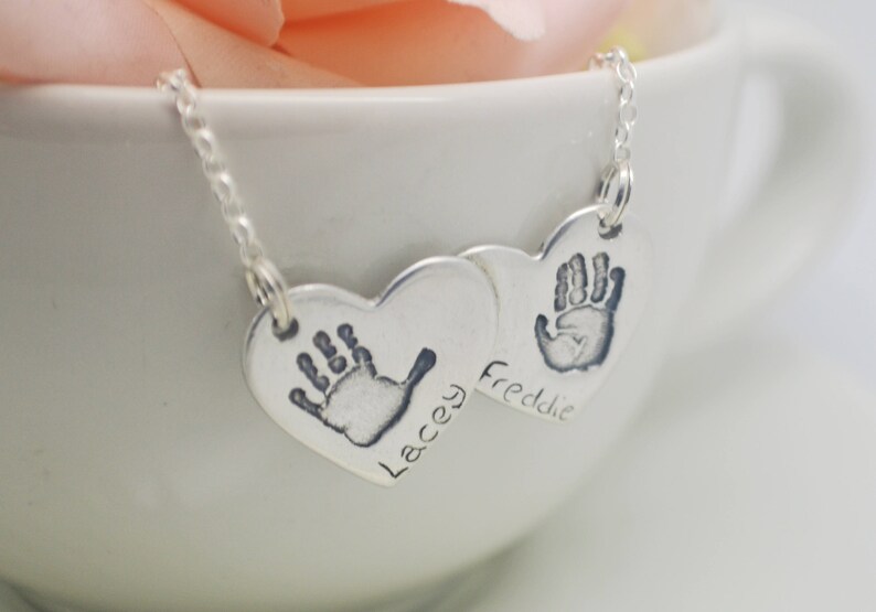 Personalised Necklace, Hand Print Necklace, Footprint Necklace image 2