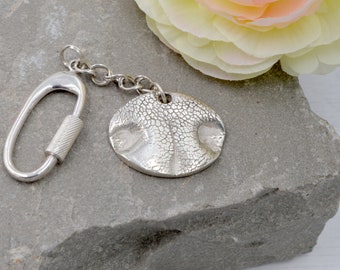 Dog Lover Personalised Keyring, Custom Silver Nose Print Keyring, Actual Dog Nose Impression Keychain, Pet Memorial