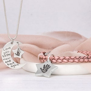 Fingerprint Heart Charm Bracelet, Pink Leather Charm Bracelet 925 Sterling Silver Memorial Gift, Sympathy Gift in Loving Memory image 10