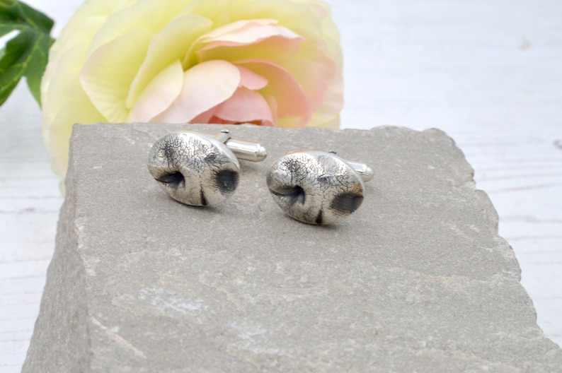 Dog Nose Print Cufflinks Dog Memorial Keepsake Pet Paw Etsy