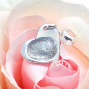 Personalised Charm, Actual Fingerprint Pendant, Silver Bracelet Charm image 3