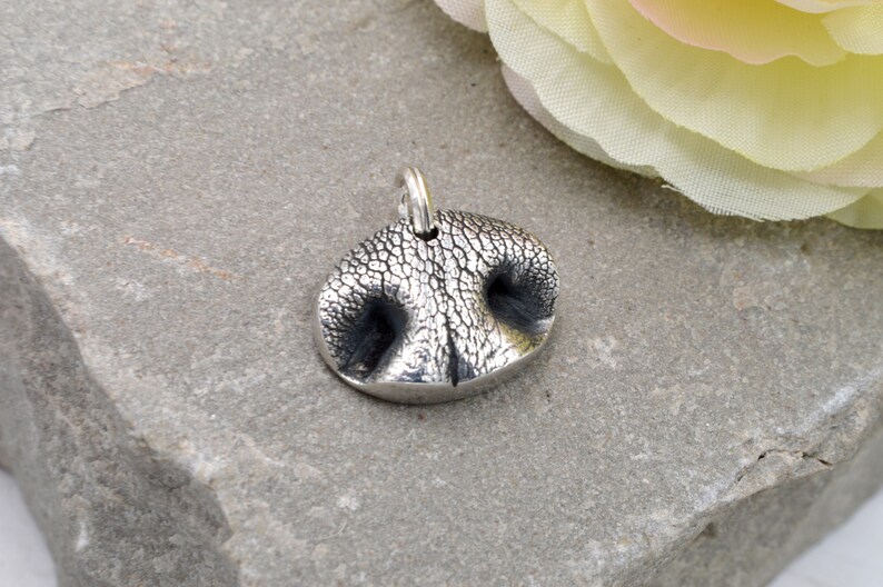 Real Dog Nose Imprint Silver Charm Pet Memorial Keepsake Etsy