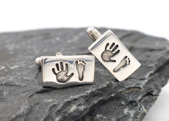 handprint cufflinks