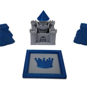 KINGDOMINO/ QUEENDOMINO 3D gedrucktes Upgrade Schloss Kit 