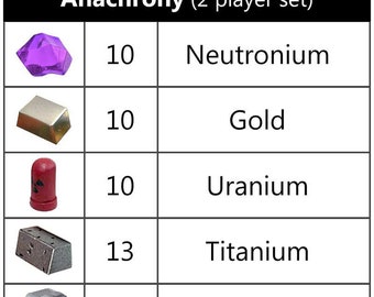 Anachrony™ compatible Deluxe Token Bundle (2 player set) (set of 55)