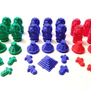 3D Printed Player Tokens compatible with Tzolk&#39;in (set of 56)