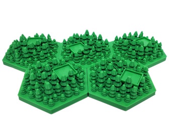 3D Greenery Hex Tiles Booster Pack (set of 5)
