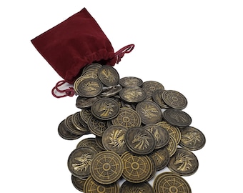 Red Dragon Inn™ compatible Metal Coin Bundle (set of 60)