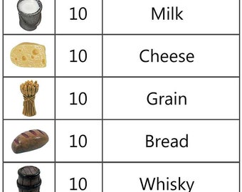 Clans of Caledonia™ kompatibles Deluxe Token Bundle (Set aus 64 Token)