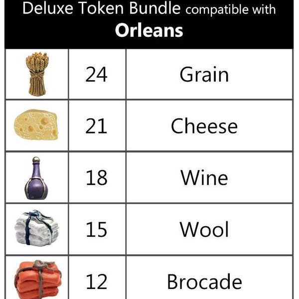 Orleans™ compatible Deluxe Token Bundle (set of 90)
