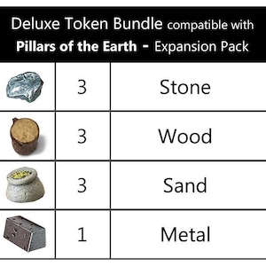 The Pillars of the Earth™ compatible Deluxe Token Bundle Expansion Pack (set of 10)