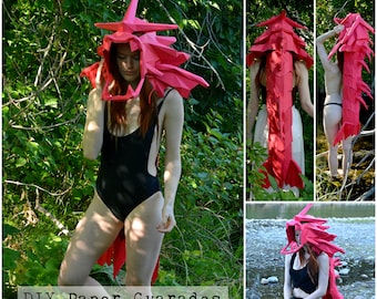 Máscara de papel DIY Gyarados