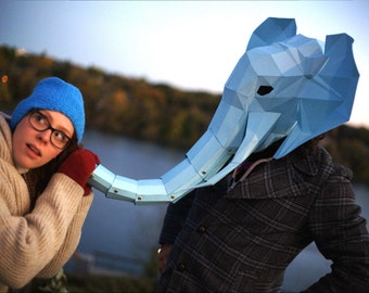 DIY Elephant Head Paper Mask