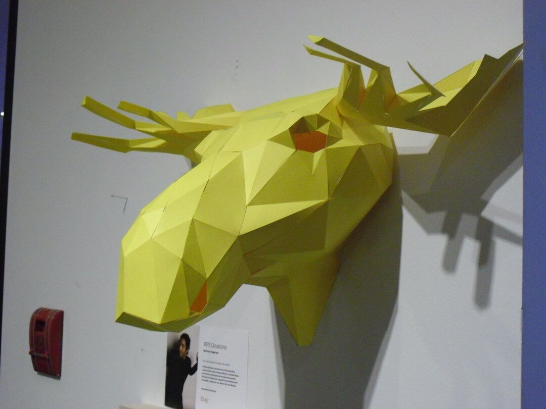 Paper Moose Wall Sculpture Etsy