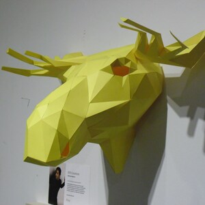 Paper Moose Wall Sculpture