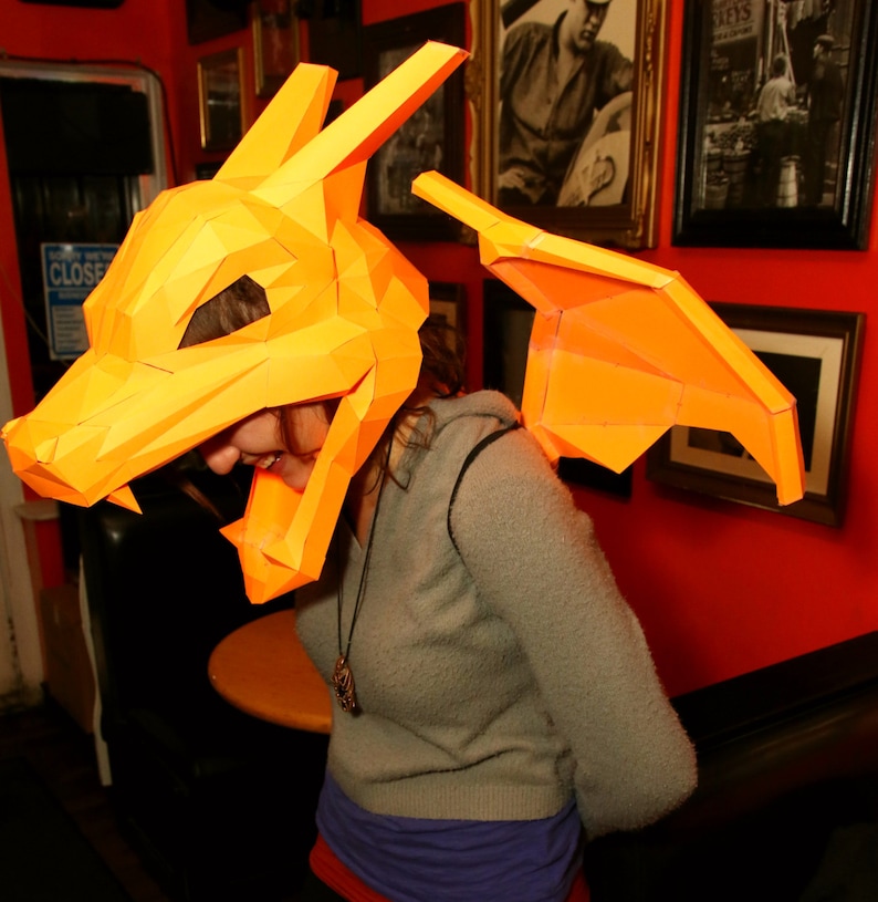 Charizard Paper Mask & Wings image 2