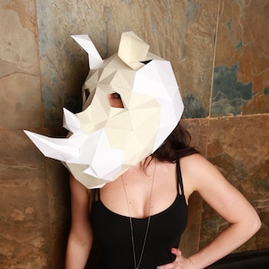 Paper Rhino Mask