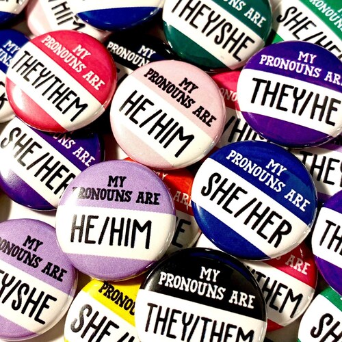 Bulk Pronoun Pins oneinch Mini Badges Bulk Pronoun Badges Etsy