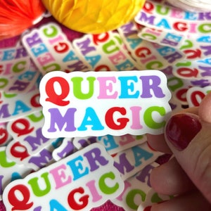 Pegatina mágica queer / pegatina del orgullo / pegatina para portátil, Kindle, cuaderno, funda de teléfono